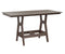 Berlin Gardens Harbor Bar Tables 33" x 66" Rectangular Bar Table with Hammered Top