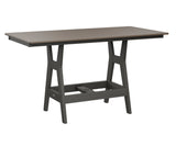 Berlin Gardens Harbor Bar Tables 33" x 66" Rectangular Bar Table with Hammered Top