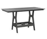 Berlin Gardens Harbor Bar Tables 33" x 66" Rectangular Bar Table with Hammered Top