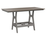 Berlin Gardens Harbor Bar Tables 33" x 66" Rectangular Bar Table with Hammered Top