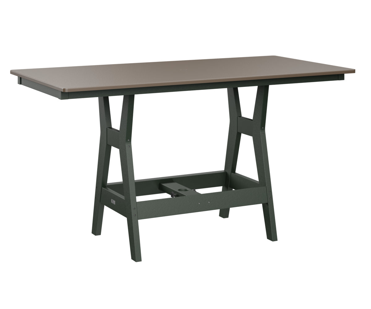 Berlin Gardens Harbor Bar Tables 33" x 66" Rectangular Bar Table with Hammered Top