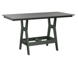 Berlin Gardens Harbor Bar Tables 33" x 66" Rectangular Bar Table with Hammered Top