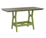 Berlin Gardens Harbor Bar Tables 33" x 66" Rectangular Bar Table with Hammered Top