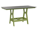 Berlin Gardens Harbor Bar Tables 33" x 66" Rectangular Bar Table with Hammered Top