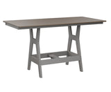 Berlin Gardens Harbor Bar Tables 33" x 66" Rectangular Bar Table with Hammered Top