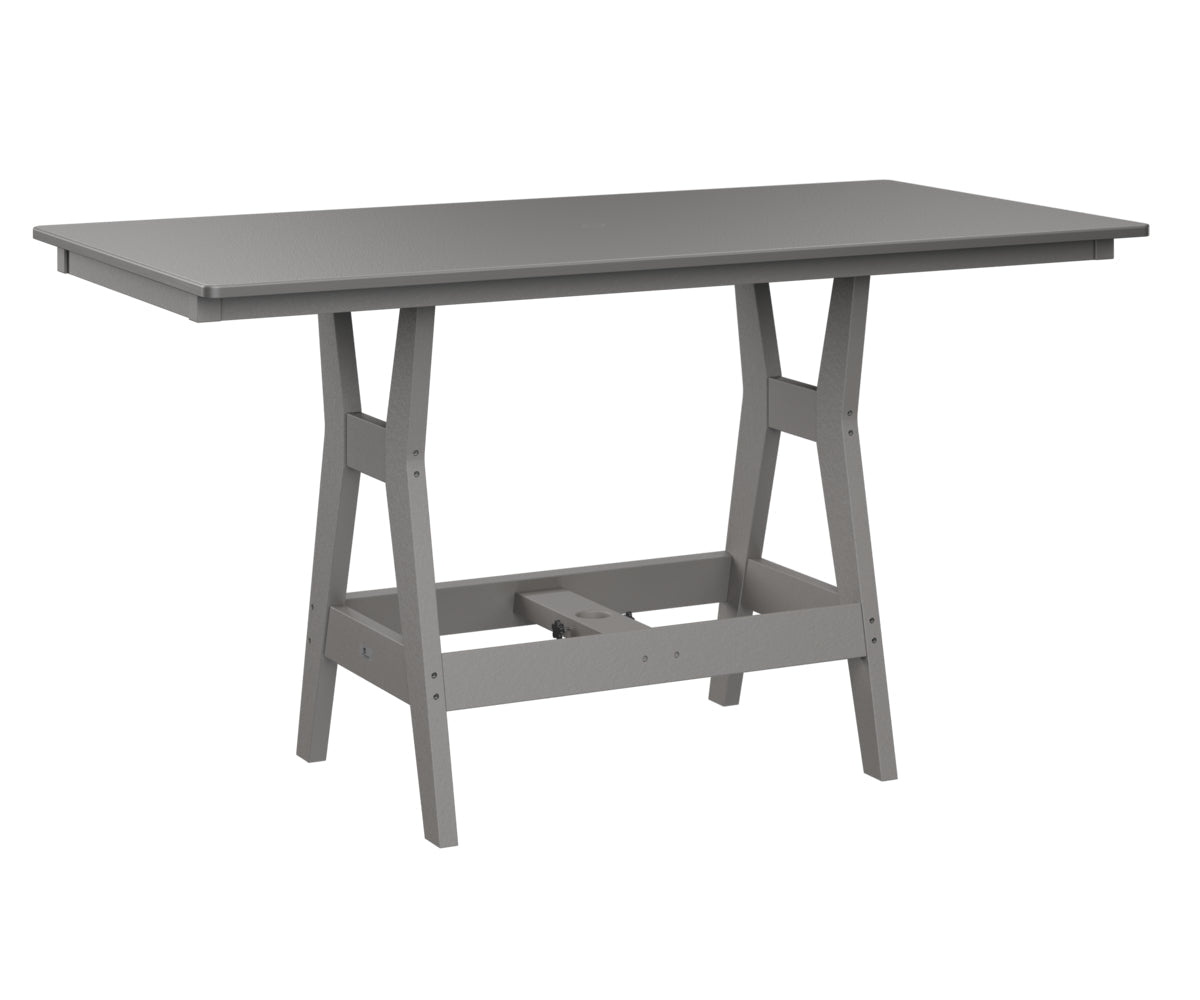 Berlin Gardens Harbor Bar Tables 33" x 66" Rectangular Bar Table with Hammered Top