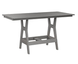 Berlin Gardens Harbor Bar Tables 33" x 66" Rectangular Bar Table with Hammered Top