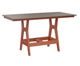 Berlin Gardens Harbor Bar Tables 33" x 66" Rectangular Bar Table with Hammered Top