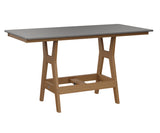 Berlin Gardens Harbor Bar Tables 33" x 66" Rectangular Bar Table with Hammered Top