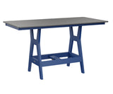 Berlin Gardens Harbor Bar Tables 33" x 66" Rectangular Bar Table with Hammered Top