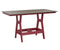Berlin Gardens Harbor Bar Tables 33" x 66" Rectangular Bar Table with Hammered Top