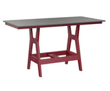 Berlin Gardens Harbor Bar Tables 33" x 66" Rectangular Bar Table with Hammered Top