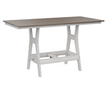 Berlin Gardens Harbor Bar Tables 33" x 66" Rectangular Bar Table with Hammered Top