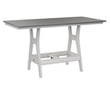 Berlin Gardens Harbor Bar Tables 33" x 66" Rectangular Bar Table with Hammered Top