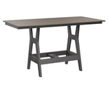 Berlin Gardens Harbor Bar Tables 33" x 66" Rectangular Bar Table with Hammered Top