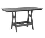 Berlin Gardens Harbor Bar Tables 33" x 66" Rectangular Bar Table with Hammered Top