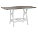 Berlin Gardens Harbor Bar Tables 33" x 66" Rectangular Bar Table with Hammered Top