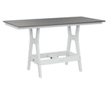 Berlin Gardens Harbor Bar Tables 33" x 66" Rectangular Bar Table with Hammered Top