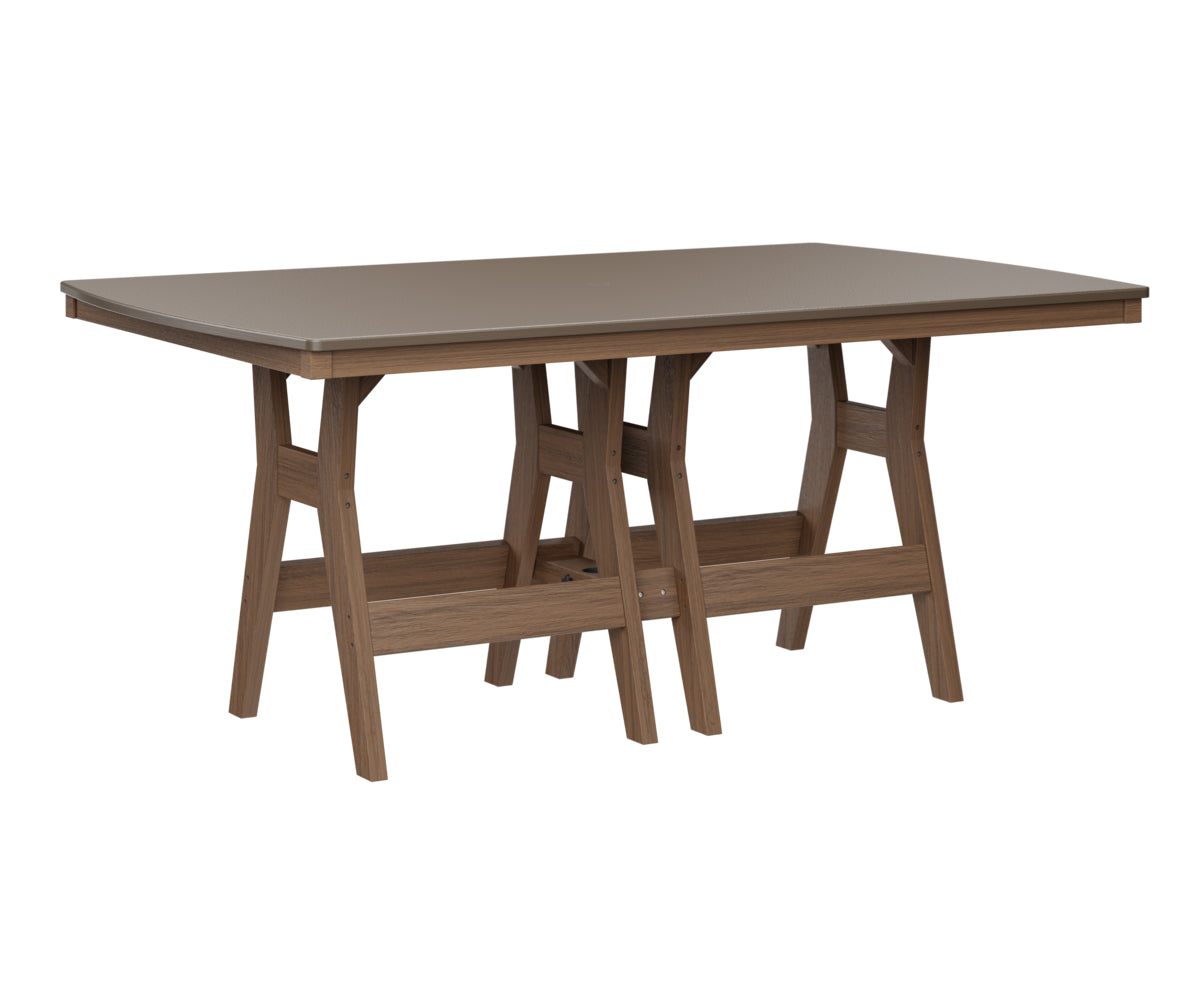 Berlin Gardens Harbor Bar Tables 44" x 72" Rectangular Bar Table with Hammered Top