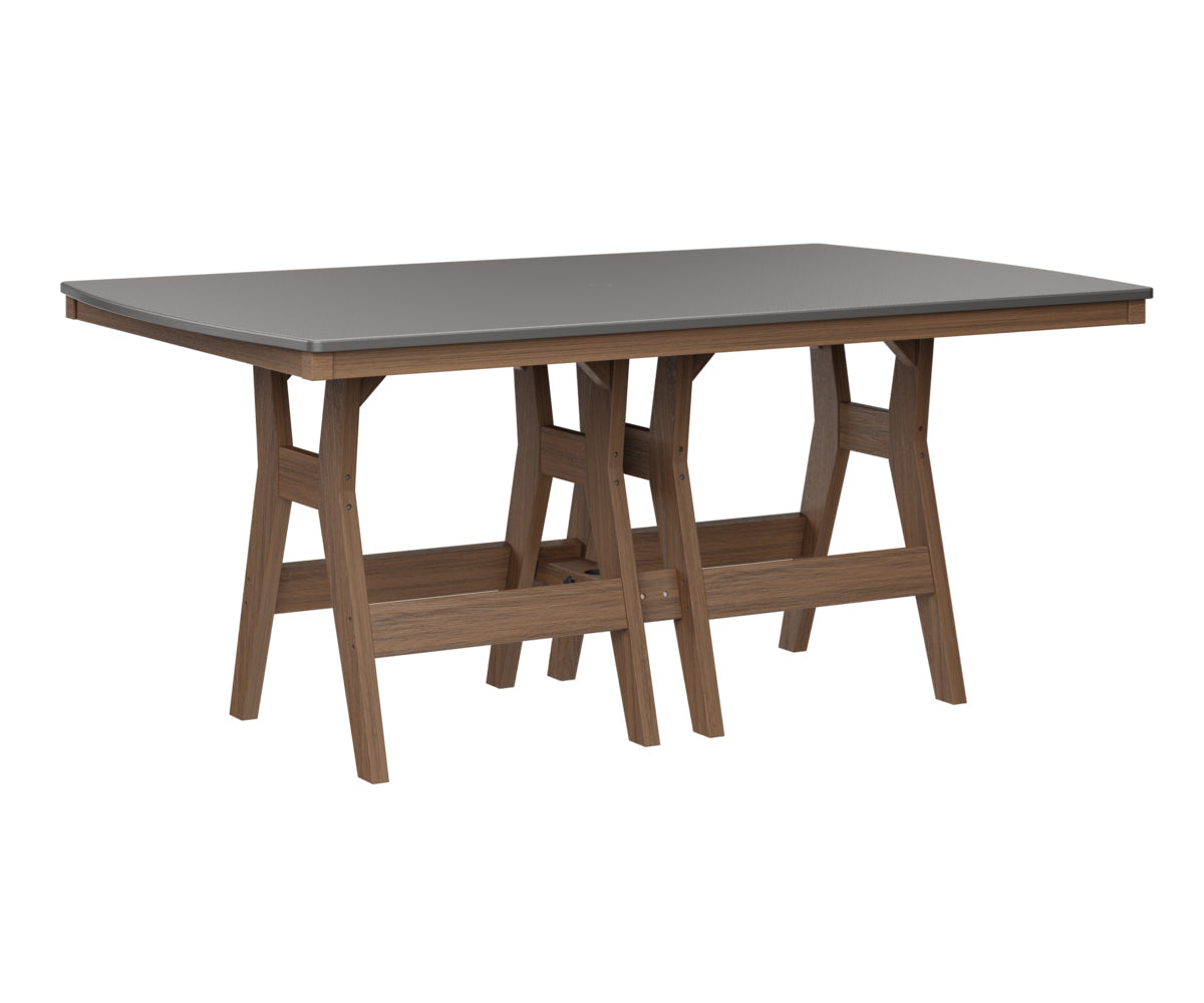 Berlin Gardens Harbor Bar Tables 44" x 72" Rectangular Bar Table with Hammered Top