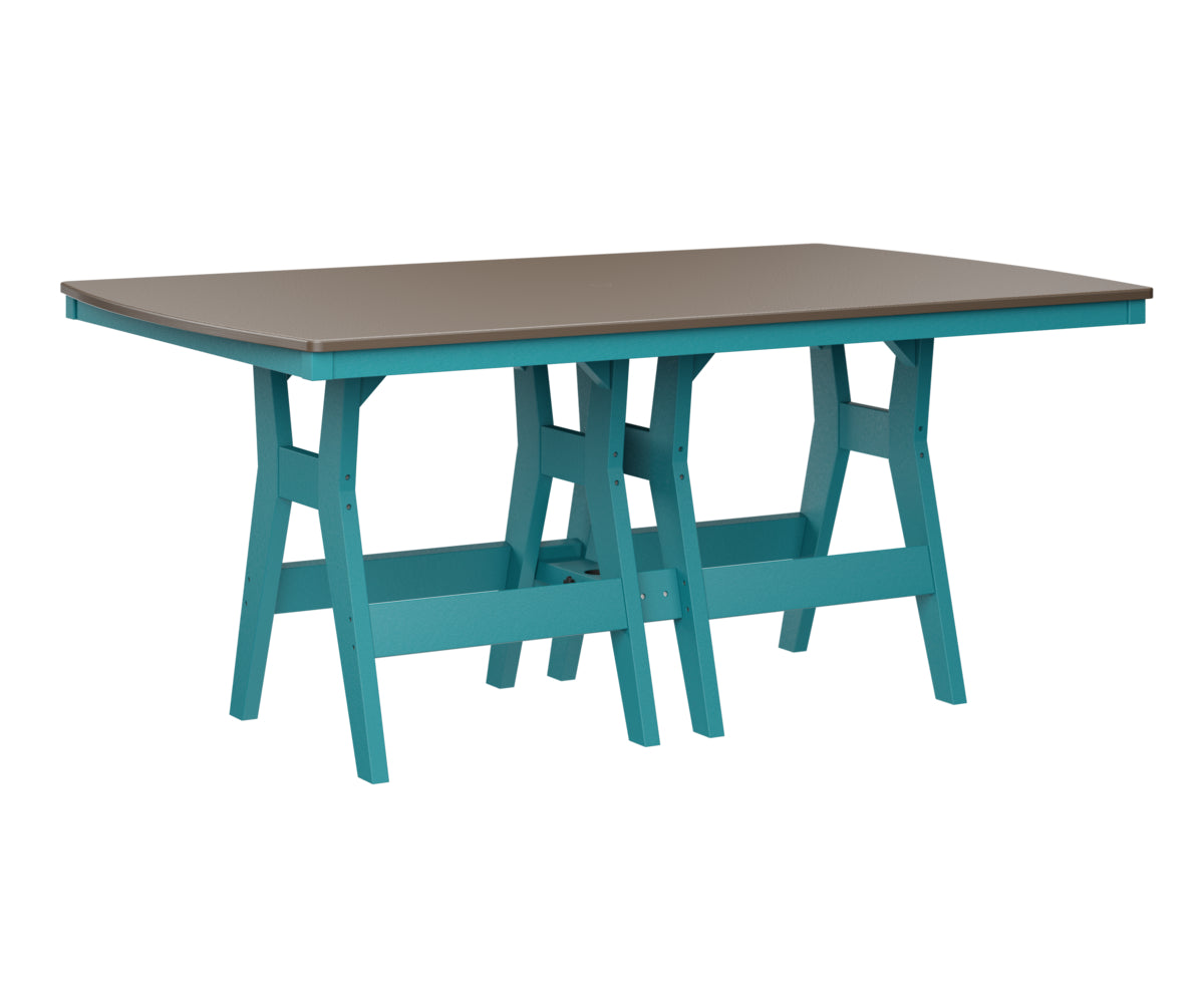 Berlin Gardens Harbor Bar Tables 44" x 72" Rectangular Bar Table with Hammered Top