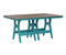 Berlin Gardens Harbor Bar Tables 44" x 72" Rectangular Bar Table with Hammered Top