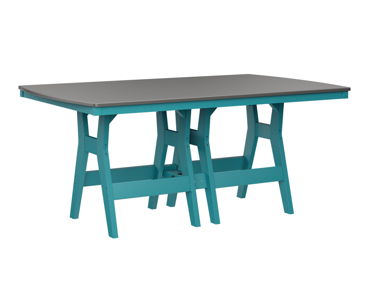 Berlin Gardens Harbor Bar Tables 44" x 72" Rectangular Bar Table with Hammered Top
