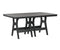 Berlin Gardens Harbor Bar Tables 44" x 72" Rectangular Bar Table with Hammered Top