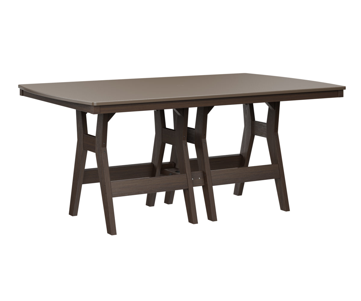 Berlin Gardens Harbor Bar Tables 44" x 72" Rectangular Bar Table with Hammered Top