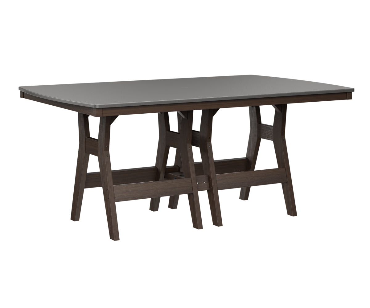 Berlin Gardens Harbor Bar Tables 44" x 72" Rectangular Bar Table with Hammered Top