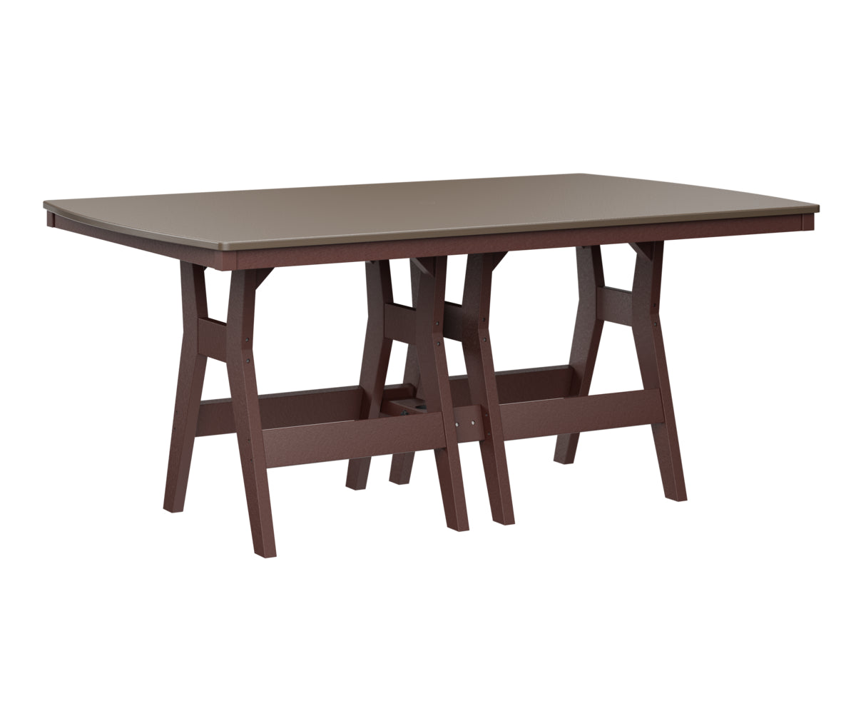 Berlin Gardens Harbor Bar Tables 44" x 72" Rectangular Bar Table with Hammered Top