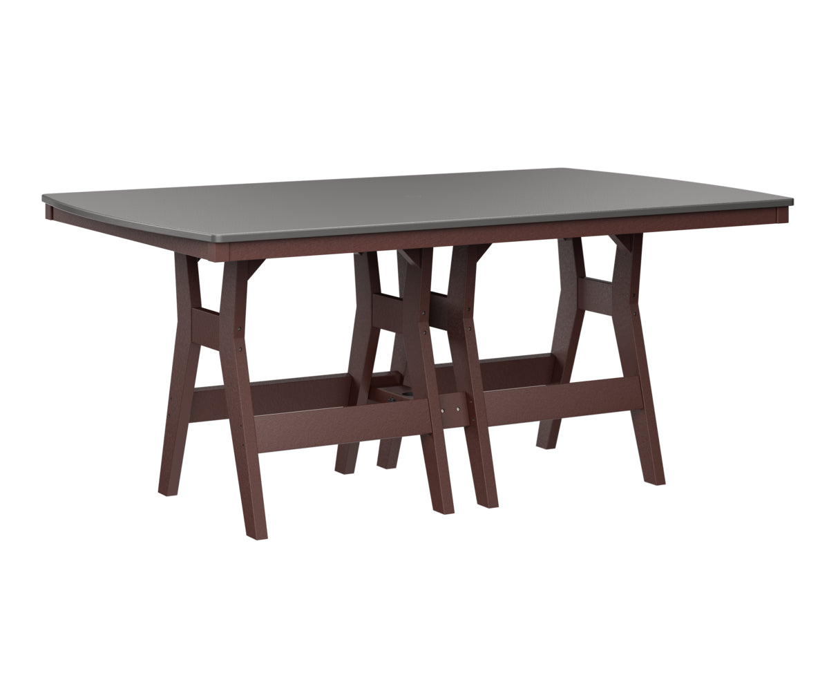 Berlin Gardens Harbor Bar Tables 44" x 72" Rectangular Bar Table with Hammered Top