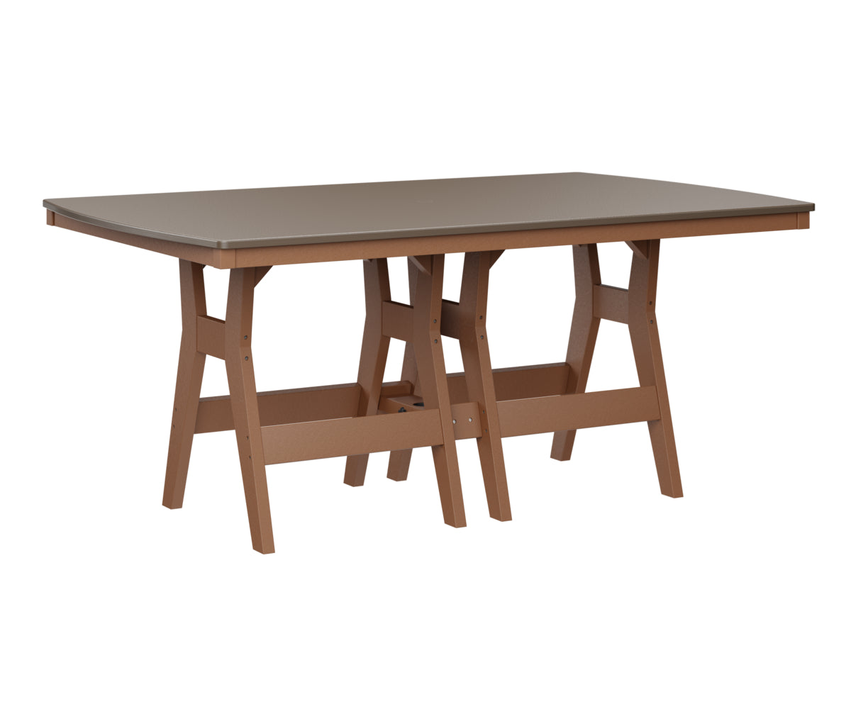 Berlin Gardens Harbor Bar Tables 44" x 72" Rectangular Bar Table with Hammered Top