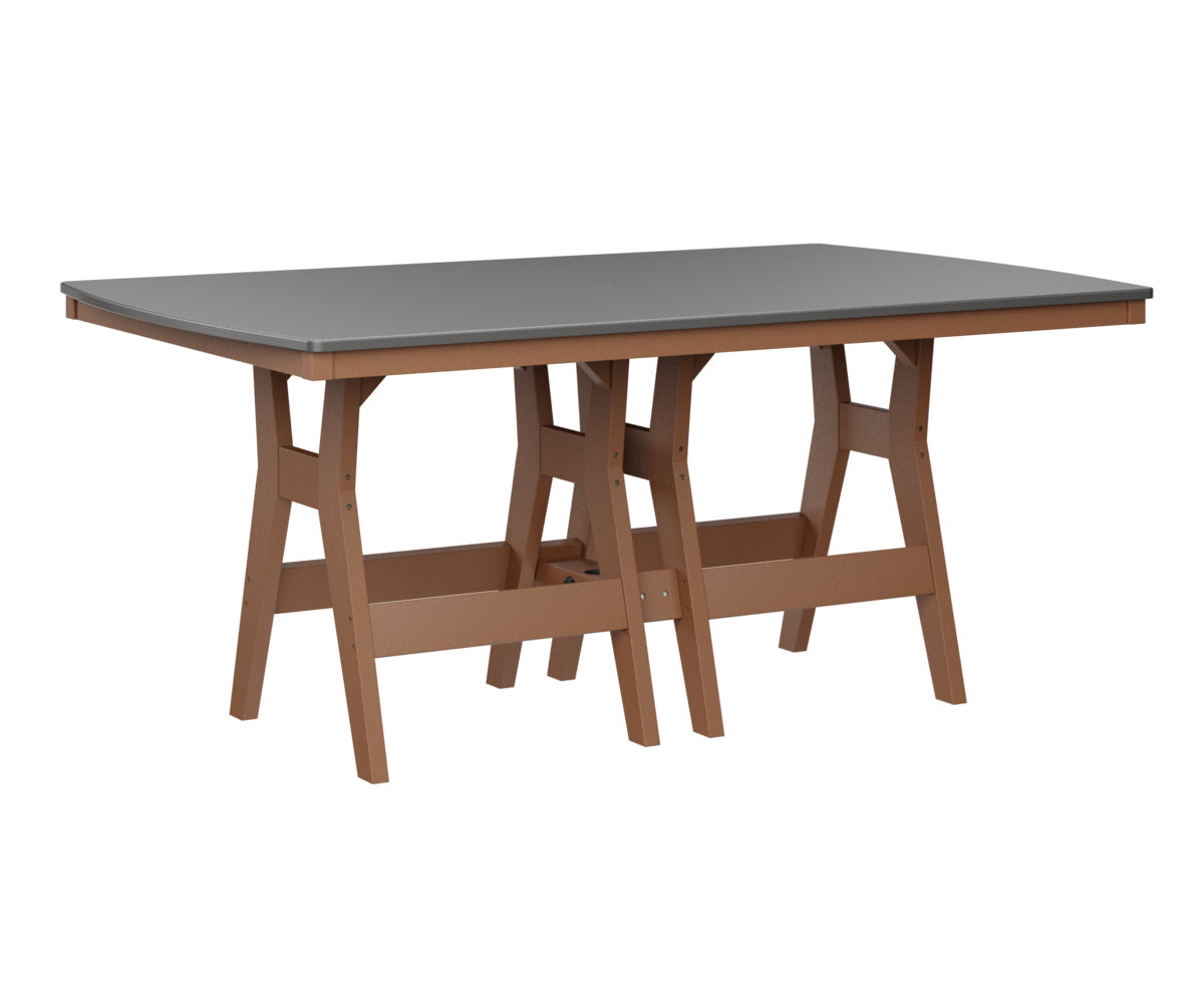 Berlin Gardens Harbor Bar Tables 44" x 72" Rectangular Bar Table with Hammered Top