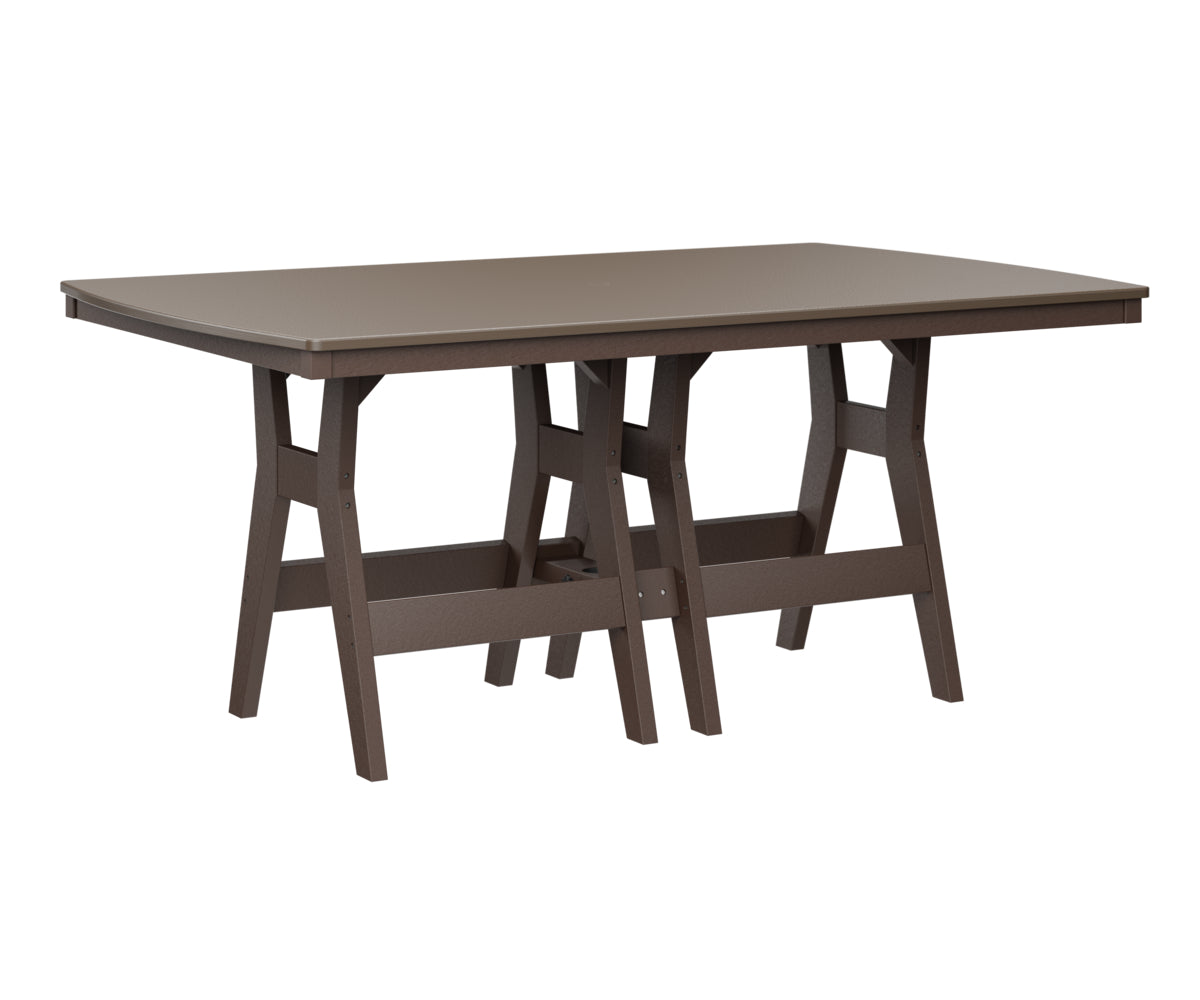 Berlin Gardens Harbor Bar Tables 44" x 72" Rectangular Bar Table with Hammered Top