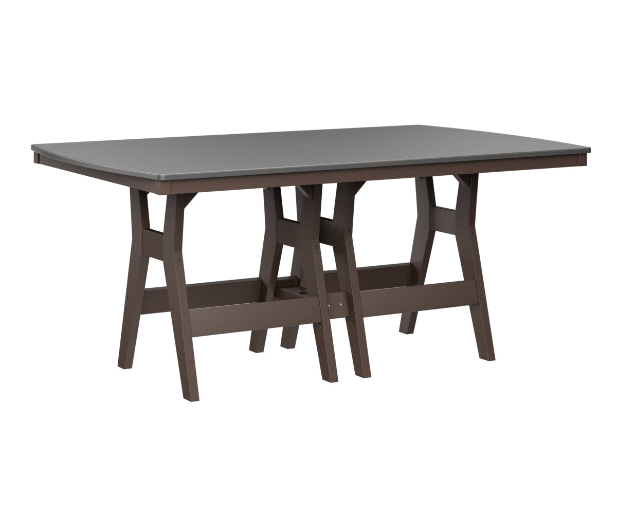 Berlin Gardens Harbor Bar Tables 44" x 72" Rectangular Bar Table with Hammered Top