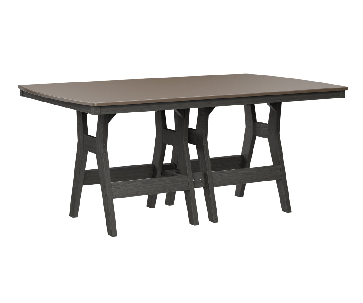 Berlin Gardens Harbor Bar Tables 44" x 72" Rectangular Bar Table with Hammered Top