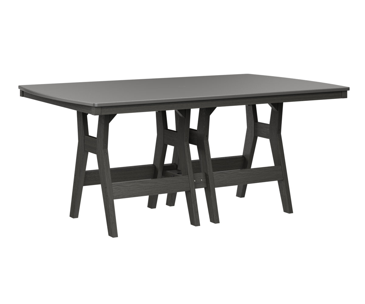Berlin Gardens Harbor Bar Tables 44" x 72" Rectangular Bar Table with Hammered Top