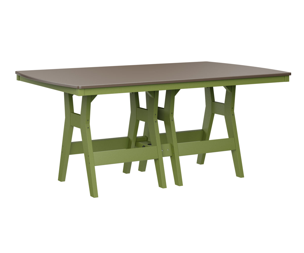 Berlin Gardens Harbor Bar Tables 44" x 72" Rectangular Bar Table with Hammered Top