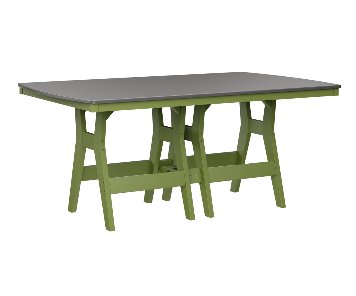 Berlin Gardens Harbor Bar Tables 44" x 72" Rectangular Bar Table with Hammered Top