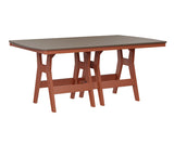 Berlin Gardens Harbor Bar Tables 44" x 72" Rectangular Bar Table with Hammered Top