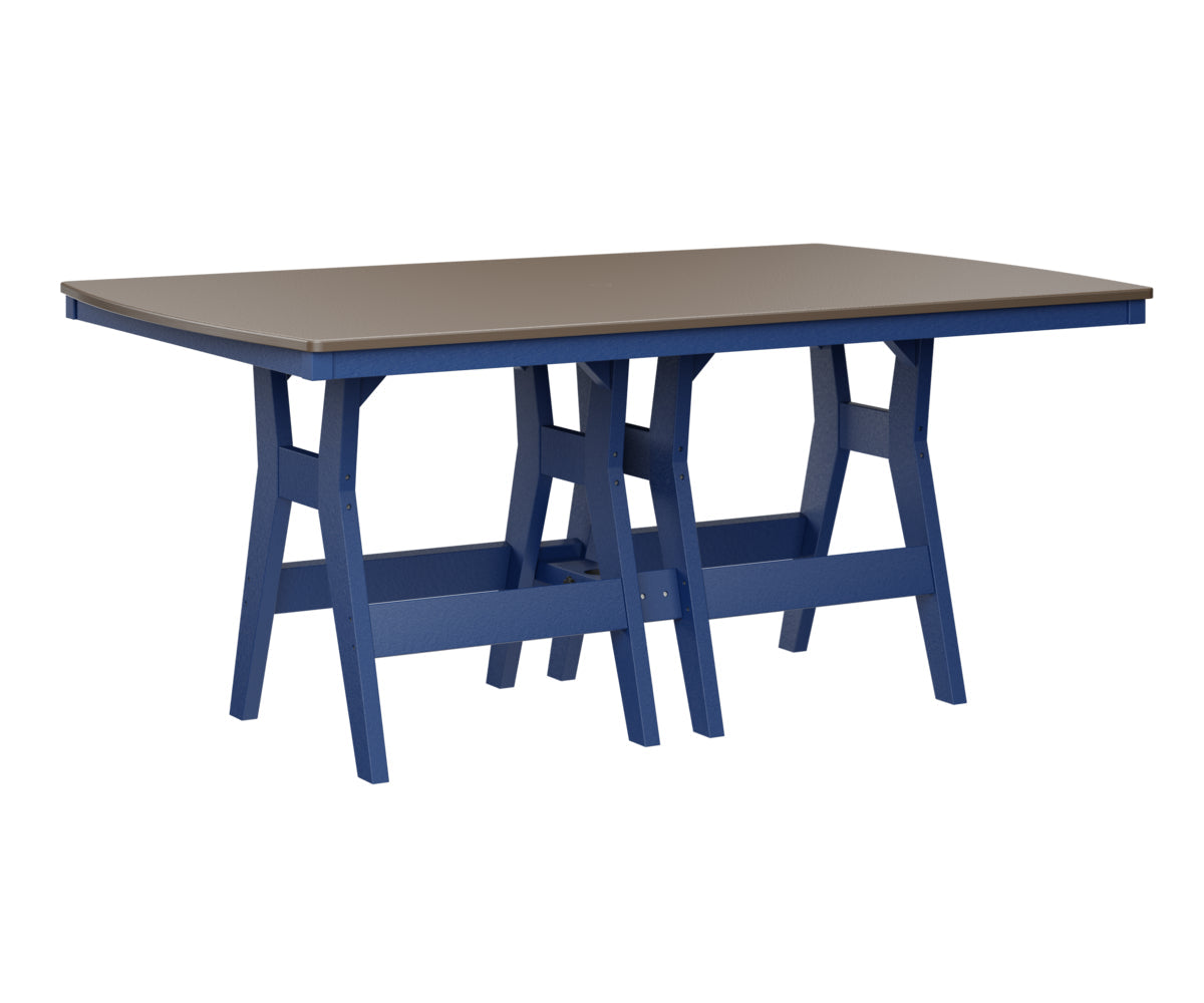 Berlin Gardens Harbor Bar Tables 44" x 72" Rectangular Bar Table with Hammered Top