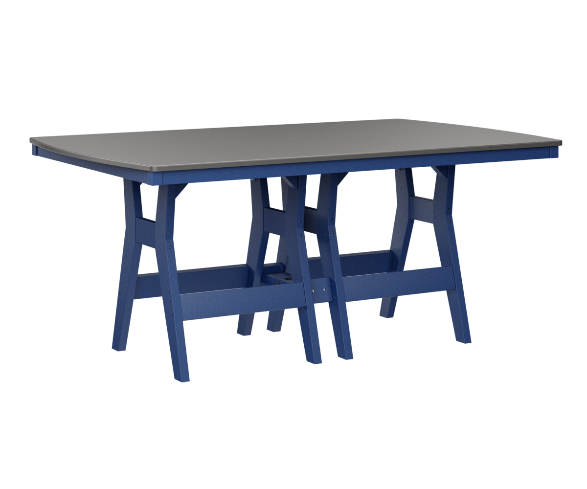 Berlin Gardens Harbor Bar Tables 44" x 72" Rectangular Bar Table with Hammered Top