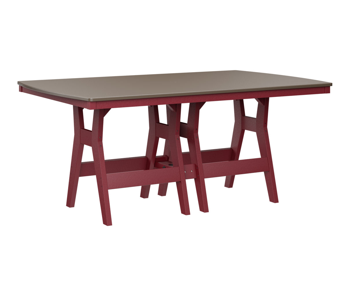 Berlin Gardens Harbor Bar Tables 44" x 72" Rectangular Bar Table with Hammered Top