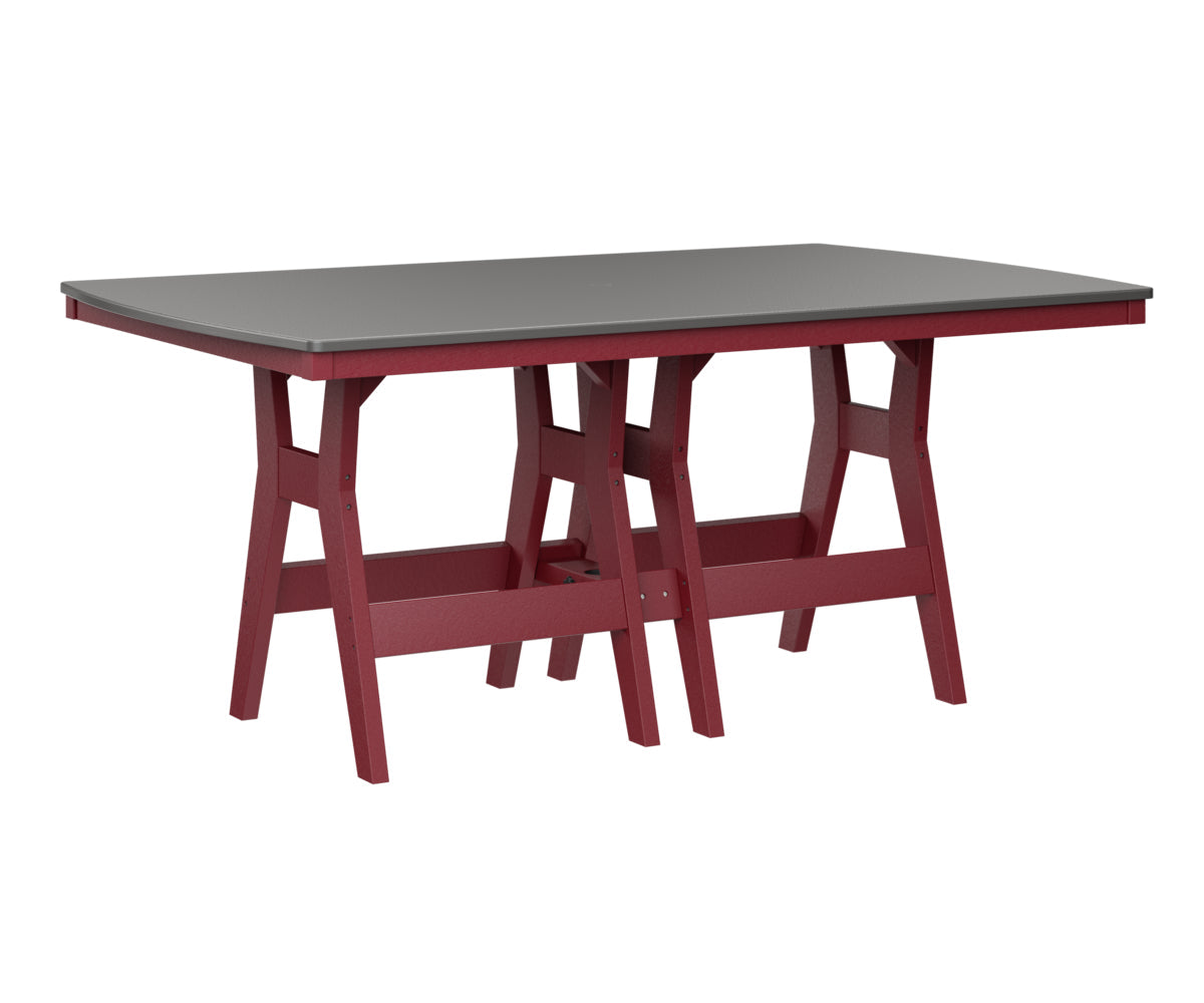 Berlin Gardens Harbor Bar Tables 44" x 72" Rectangular Bar Table with Hammered Top