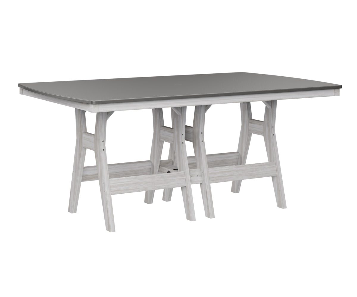 Berlin Gardens Harbor Bar Tables 44" x 72" Rectangular Bar Table with Hammered Top