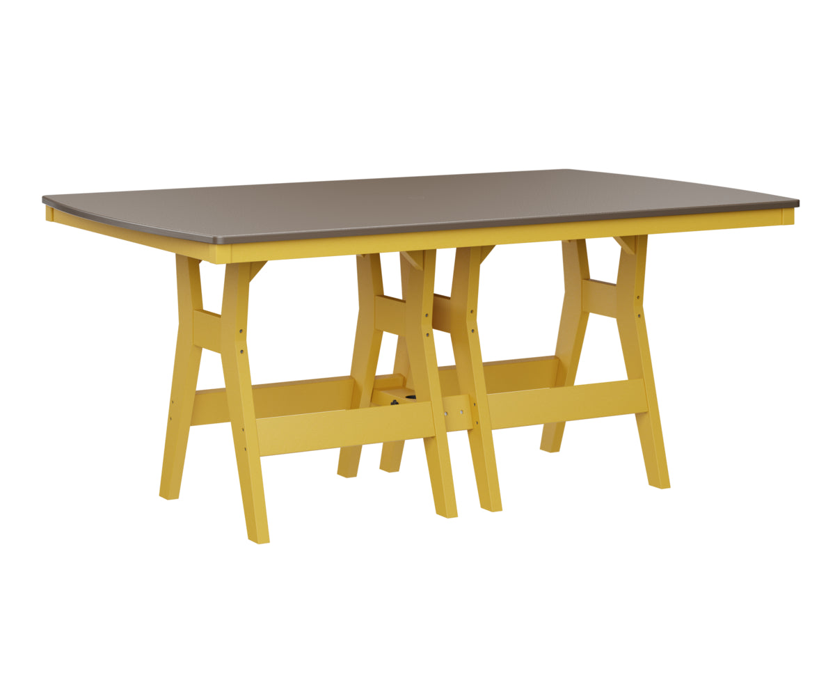 Berlin Gardens Harbor Bar Tables 44" x 72" Rectangular Bar Table with Hammered Top
