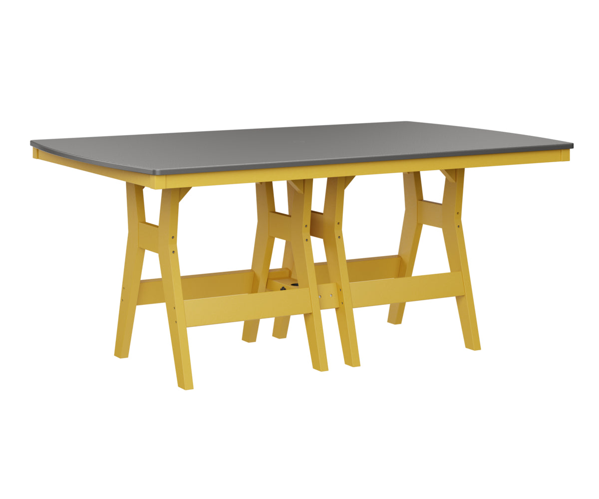 Berlin Gardens Harbor Bar Tables 44" x 72" Rectangular Bar Table with Hammered Top