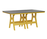 Berlin Gardens Harbor Bar Tables 44" x 72" Rectangular Bar Table with Hammered Top