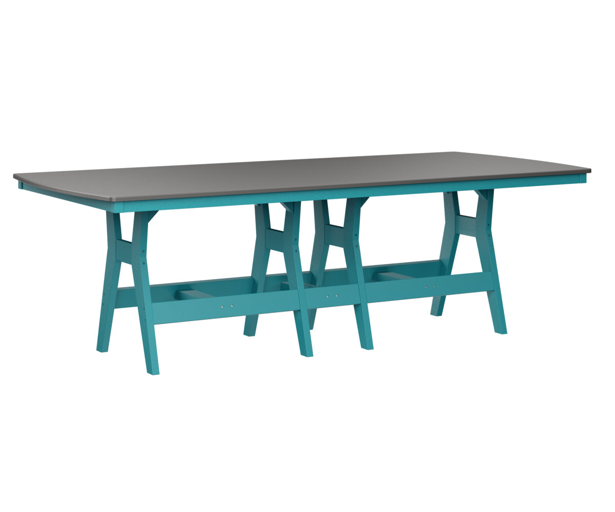 Berlin Gardens Harbor Bar Tables 44" x 96" Rectangular Bar Table with Hammered Top